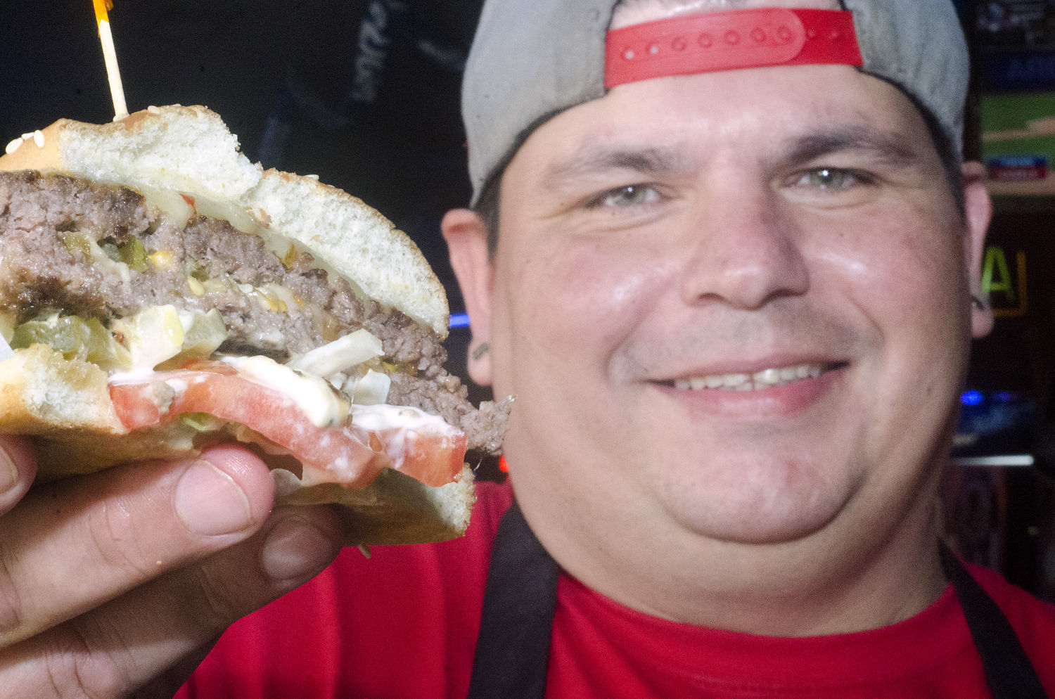 Jalapeno pepperjack stuffed burger